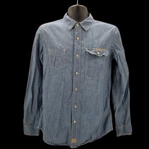True Religion Denim Distressed LONG SLEEVE Mens SHIRT Small S